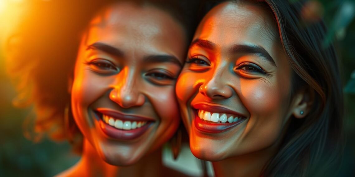 פנים קורנות מלאות