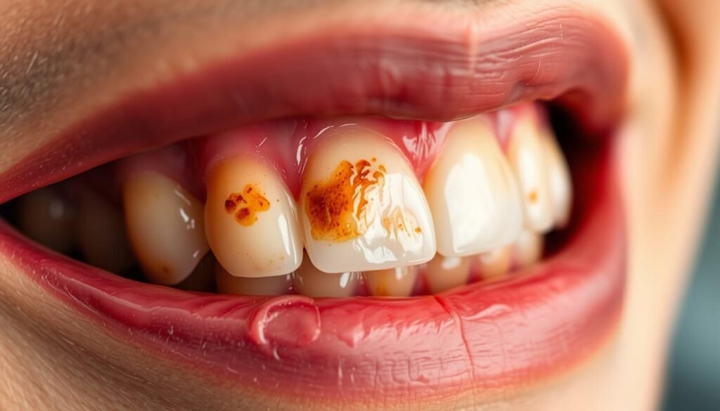 כתמים על שיניים